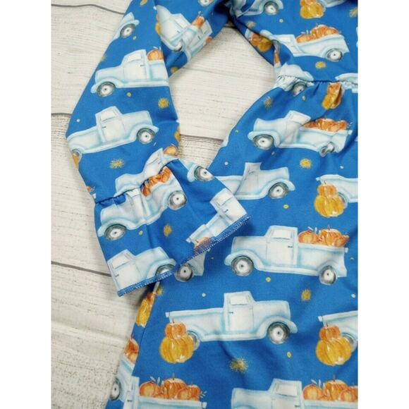 7/8 Two Can Fall Truck/Pumpkin Dress - Picture 3 of 7